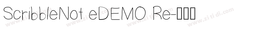 ScribbleNot eDEMO Re字体转换